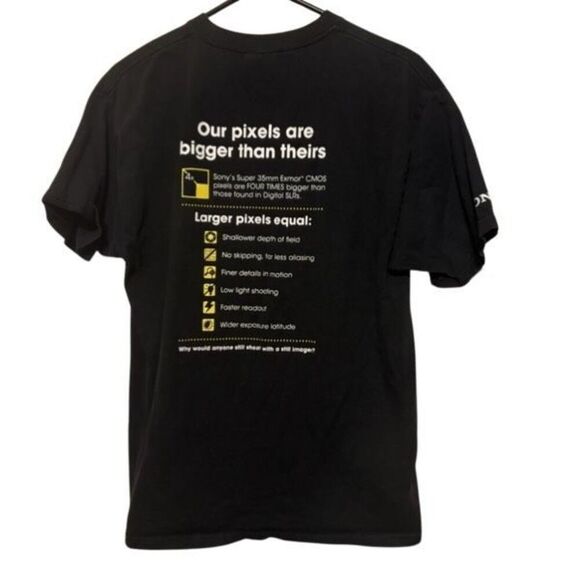 Sony It’s Good To Be Shallow 35MM Sensor Size Large T-Shirt - Picture 6 of 7